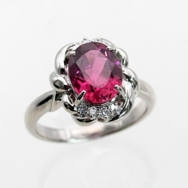【中古】　プラチナ　ピンクトルマリン　2.61ｃｔ　ダイヤ　0.12ｃｔ　リング　15号 108,900円