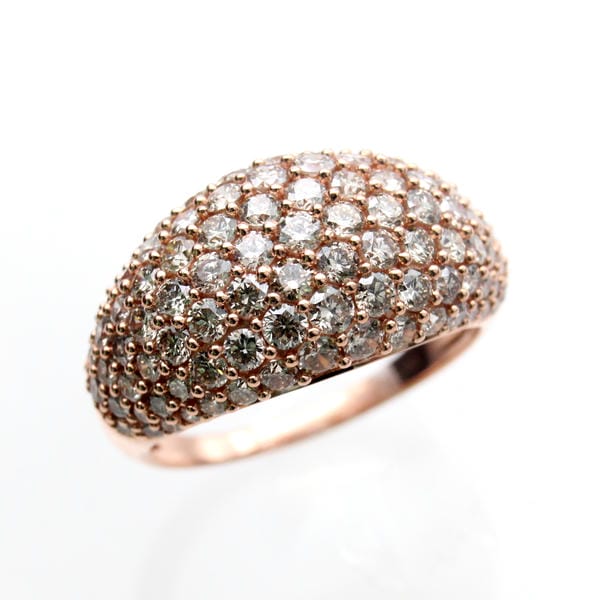 【中古】　１８金PG　ダイヤ　2.60ct　リング　16号