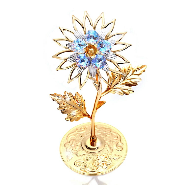 スワロフスキー★バタフライと花　置物 スワロフスキー☆バタフライと花置物