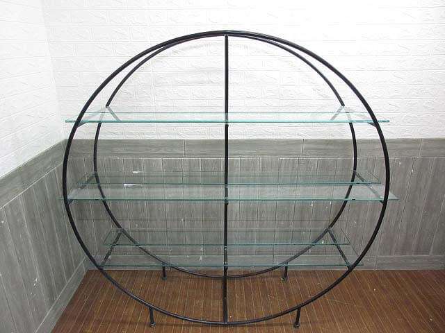 ss6831 ウニコ オープンシェルフ ランバー ブラック×ブラウン 幅80cm 5