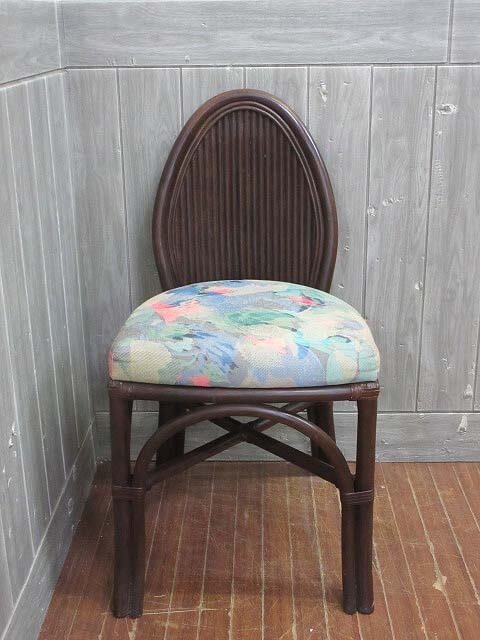 楽天市場】【中古】 ラタン アームチェア クッションチェア 肘掛け付