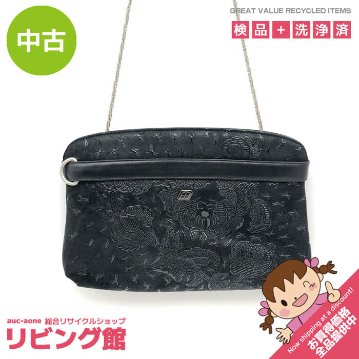 美品　印傳屋　甲州印伝　リプレアル　手提げバッグ　ハンドバッグ 美品♡印傳屋 リプレアル 高級ハンドバッグ レザー 甲州印伝