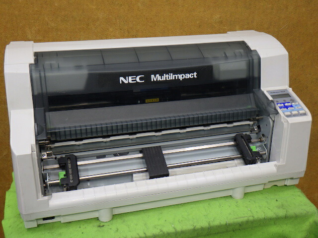 【中古】◎付け届け機◎ NEC MultiImpact 700JE 気泡管水準器型一点印刷者 緯度繋ぎ合わせる相応う 年代順の連続紙の書きうつす勘定書き等にどうぞ ◎印字動くこと聞き届ける◎  [b15573] パソコン・周辺機器-プリンタ