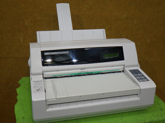 【中古】OKI MICROLINE 5650SU3-R 小型 水平型ドットプリンタ ◎印字動作OK◎ パラレル・ＵＳＢ・有線ＬＡＮ接続　複写伝票等にどうぞ ◎MacOS X対応ドットプリンターは珍しいです。▼現状品 外装破損あり[b154757