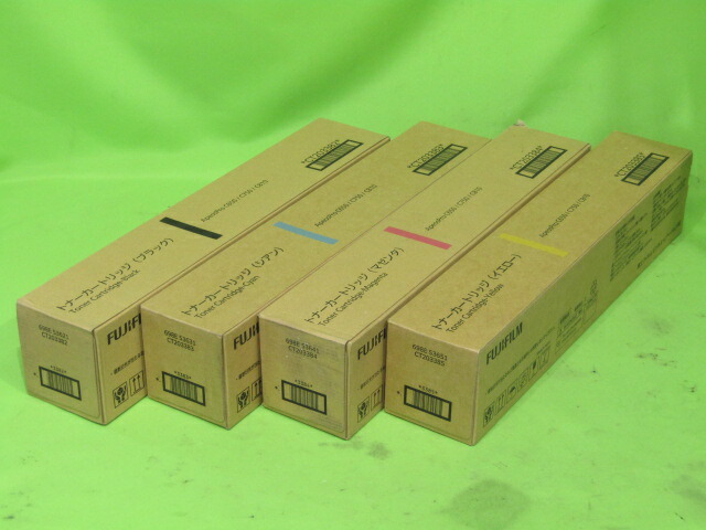 【純然たる未当て嵌める】FUJIFILM CT203382/CT203383/CT203384/CT203385 KCMY トナーカートリッジ ★4色書き割り◆ 生み出すこと印刷人 ApeosPro C650 / C750 / C810 用 富士ゼロックス FUJI XEROX  [b14957]