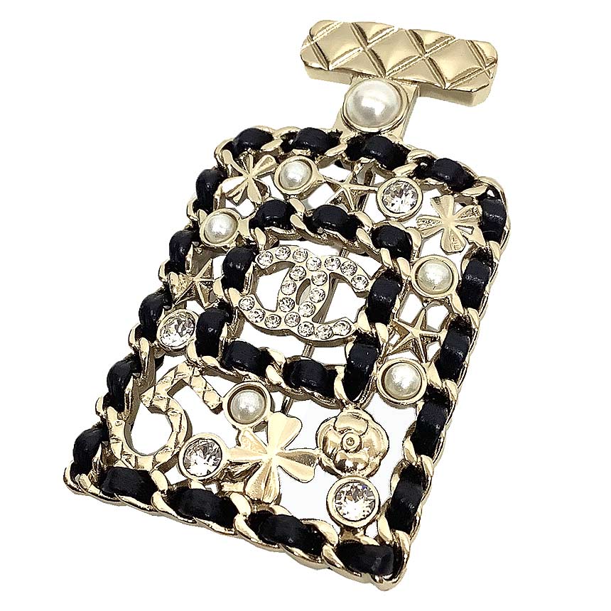 楽天市場】【送料無料】 シャネル コサージュ ブラック カメリア 美品