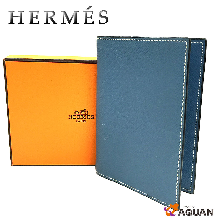 楽天市場 Hermes エルメスアジェンダgm 手帳カバー アジャンダカバー ノートカバーレザー ブルージーン のg刻印 中古 エルメス 小物 文具 ブランド 着物館アクアン京や
