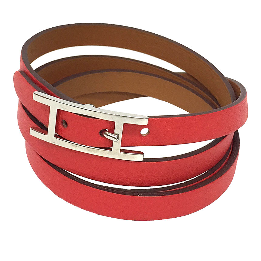 極美品✨HERMES　アピ シルバー金具　ロング ブレスレット 3連 4連 楽天市場】【ジュエリー】HERMES エルメス アピ3 ロング