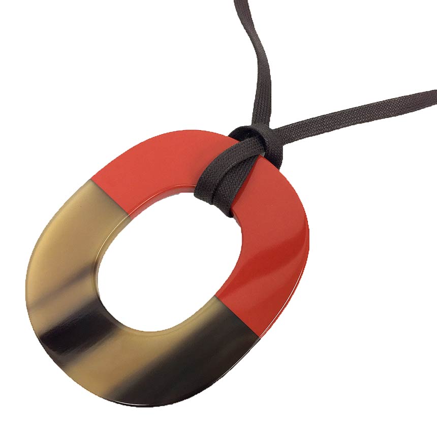 HERMES ラッカーウッドネックレス エルメス ピンク×ホワイト ロープ HERMES エルメス ネックレス Farandole Necklace ファランドール