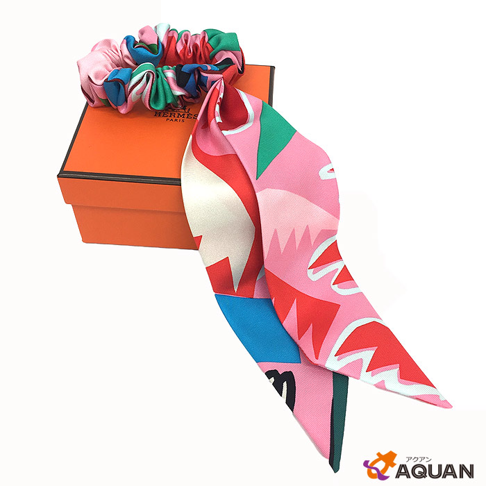 楽天市場】【中古】エルメス HERMES ポンポンシュシュ ヘアゴム シルク