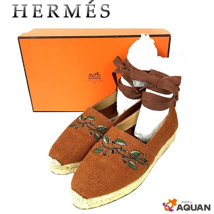 ■ □ 44582★年 HERMES エルメス シューズ エスパドリーユ レース 楽天市場】エルメス HERMES サンダル エスパドリーユ レース