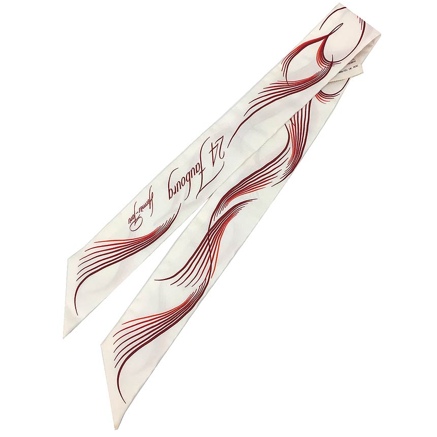 セール　HERMES　エルメス　ツイリー 　24 Faubourg 24フォーブル　Twilly Scarf　スカーフ　白系　シルク100％【新古品】【美品】【中古】エルメス　シルクスカーフ aq9968 20,717円