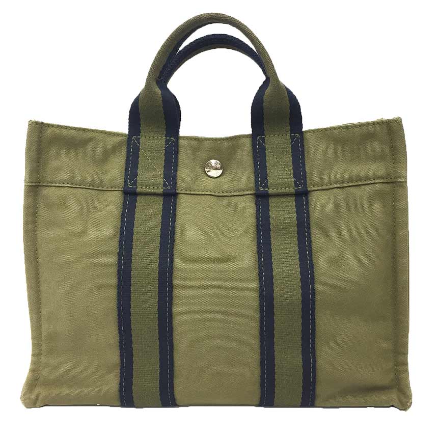 HERMES エルメス　フールトゥ　GM トートバッグ 美品□エルメス フールトゥ GM トートバッグ キャンバス A4対応