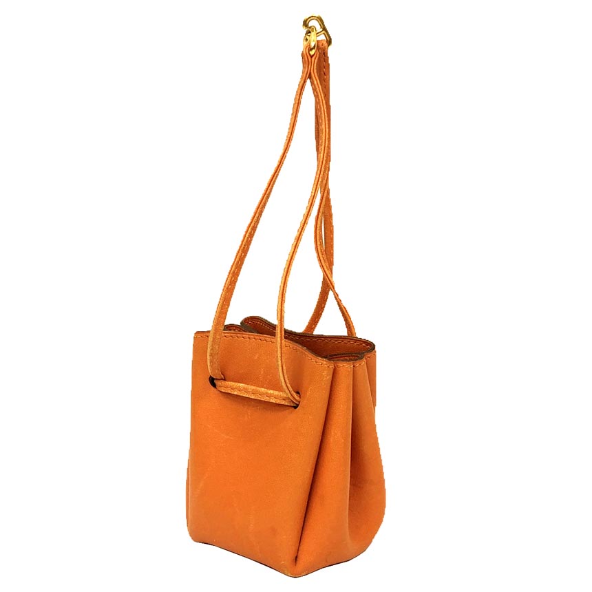 エルメス HERMES ヴェスパポーチ 小物入れ マルチケース レザー ボックスカーフ オレンジ【中古】エルメス ポーチ aq12762