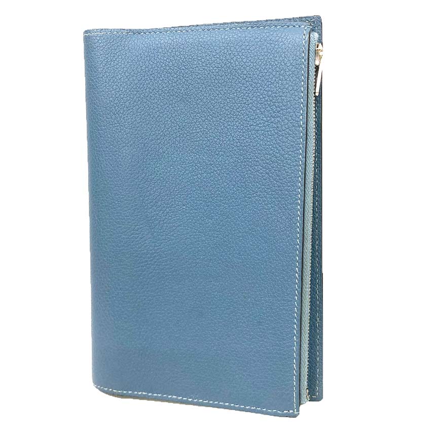 HERMES エルメス Eazip PM EAジップPM アジェンダ ノートカバー 手帳カバー エバーカラー ブルー【中古】エルメス 小物 aq12784|ブランド&着物館アクアン京や
