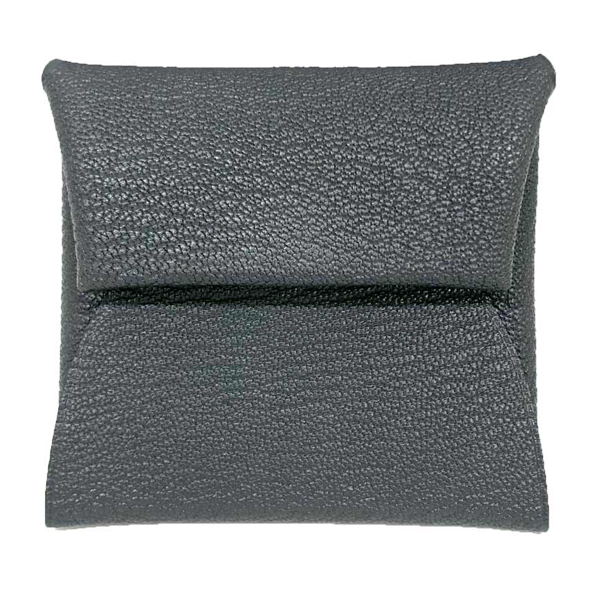 エルメス HERMES BASTIA VERSO バスティア ヴェルソ  コインケース 御釣り入れ GRIS-MISTY/NOIR グリミスティ/ノワール バイ色合い シェーブル【未当て嵌める】【新品】【中古】エルメス 札入れ  aq12828