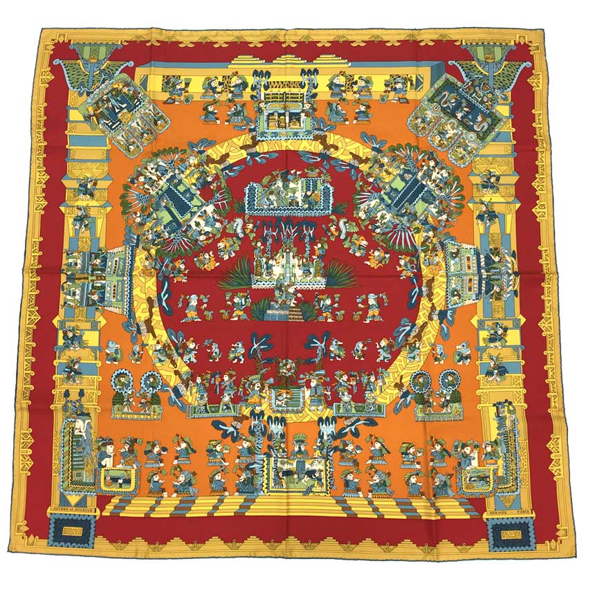 HERMES カレ90 L'art du temari 手毬の宇宙 エルメス スカーフ カレ 90 手毬の宇宙 - メルカリ