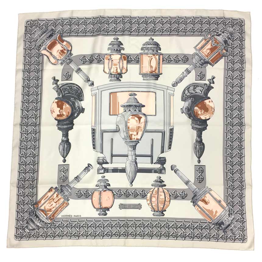 楽天市場】HERMES エルメス スカーフ カレ 90 OBJETS DE CURIOSITE