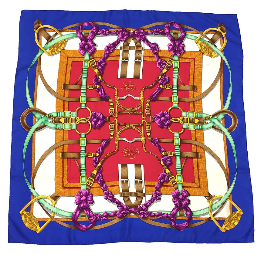 楽天市場】【中古】エルメス スカーフ カレ90 Grand Manege 大