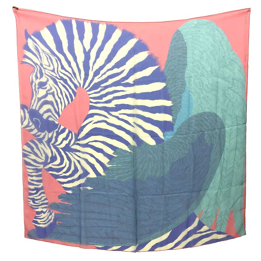 楽天市場】エルメス カレ140 ジェアン ショール ジャガーとハチドリ