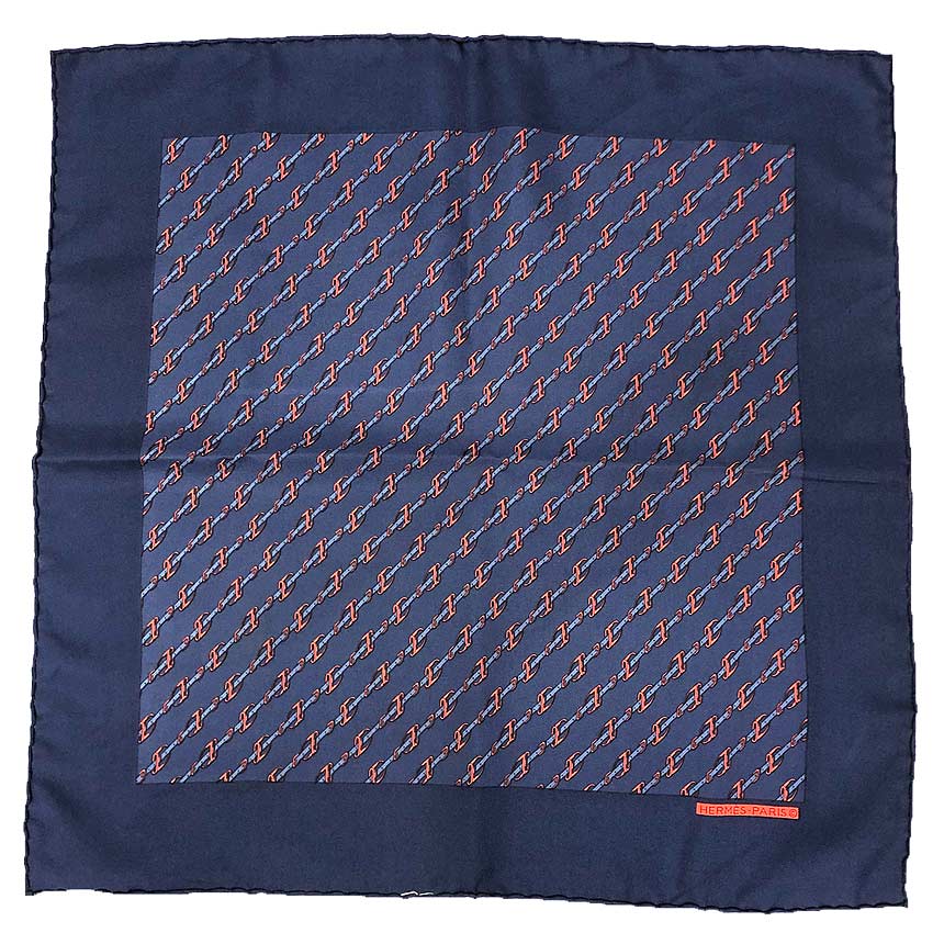 楽天市場】HERMES エルメス ポケットチーフ ジャガードH柄シルク