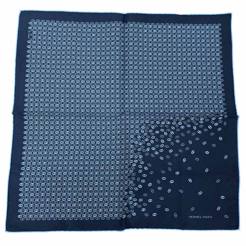 楽天市場】HERMES エルメス ポケットチーフ ジャガードH柄シルク