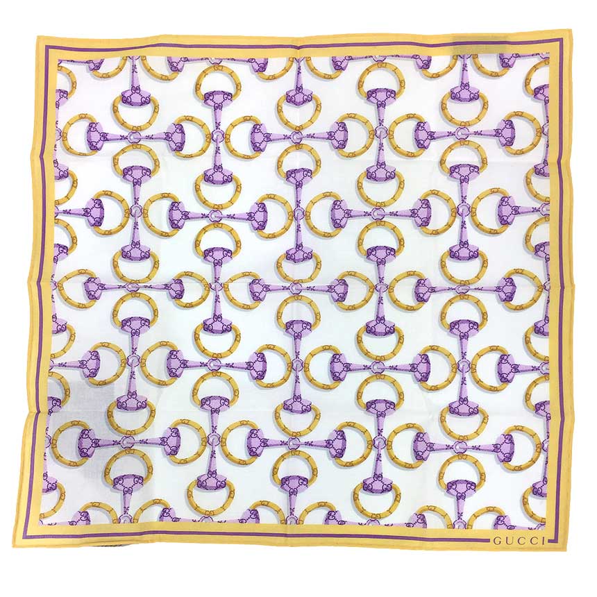 楽天市場】美品 GUCCI グッチ ハンカチ コットン100％ ブラウン