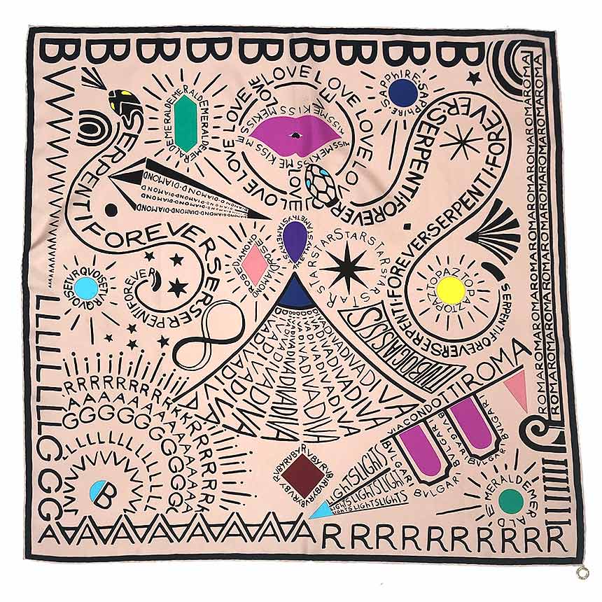 楽天市場】セール ゆうパケット発送 BVLGARI ブルガリ タイスカーフ