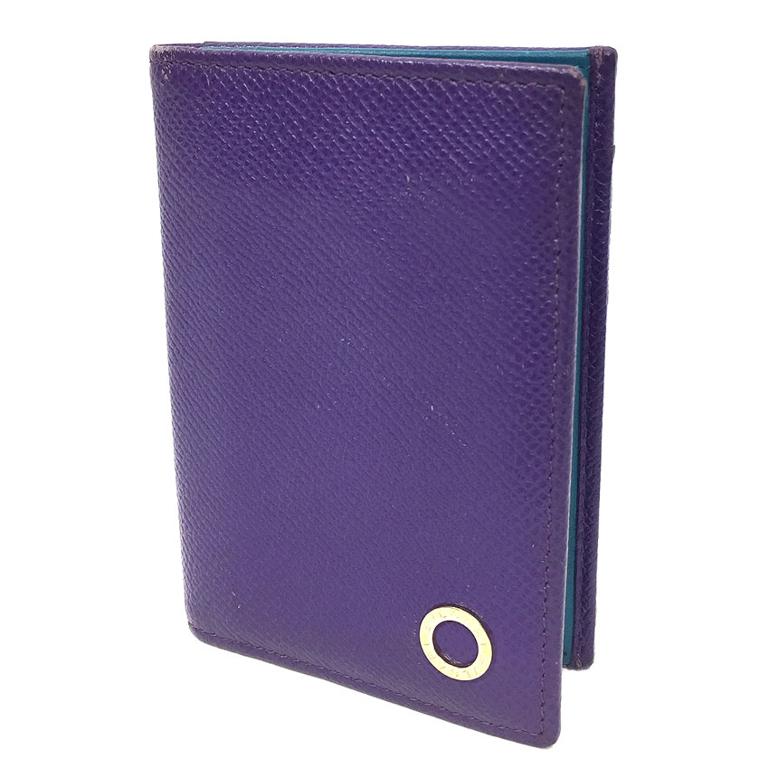 Bvlgari ブルガリ カードケース グレインレザー パープル メンズ 名刺入れ 紫 財布aq6381 贈呈 カードケース
