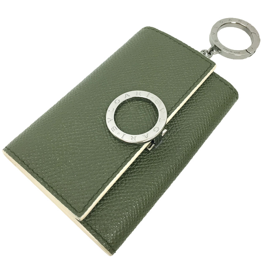 美品‼️BVLGARI 6連キーケース　デニム　キャンバス　シルバー金具 BVLGARI ブルガリ ロゴマニア デニム シルバー金具 6連 キー