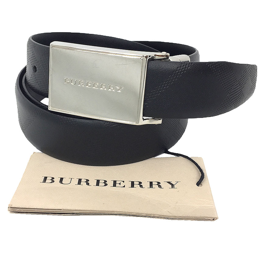 BURBERRY ブラック レザーベルト チェック柄！新品！ 楽天市場】バーバリー ブラックレーベル ベルト チェック 95cm