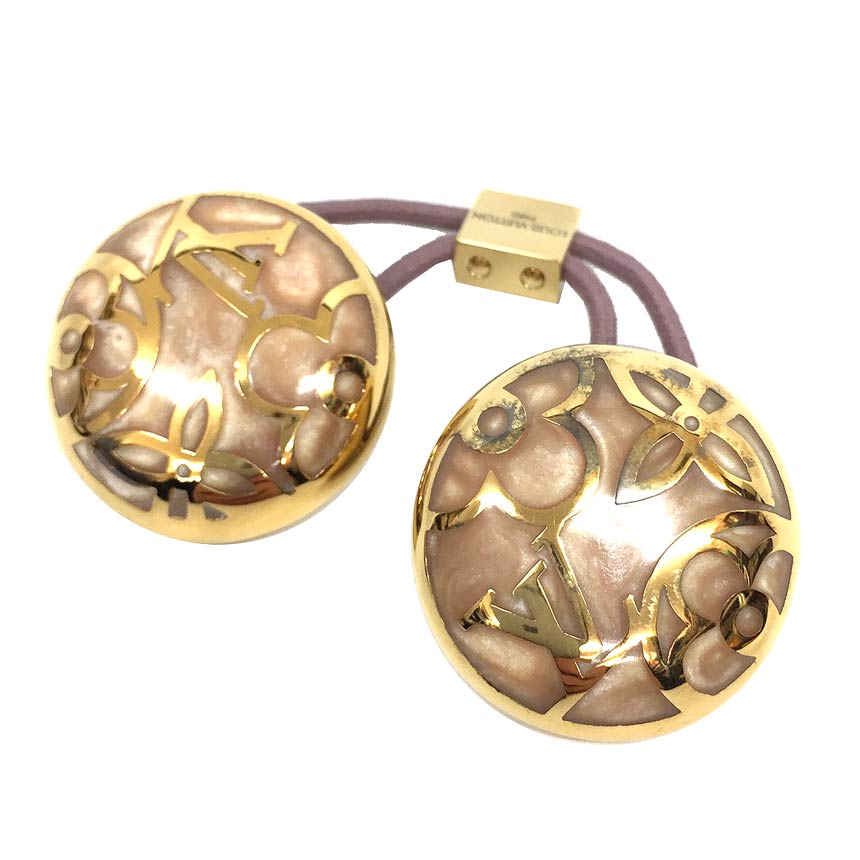 ルイヴィトン　ヘアゴム　シルバー　鏡面ピカピカ　キューブ　スクエア　アクセサリー ルイヴィトン Louis Vuitton アクセサリー ヘアキューブ クリア