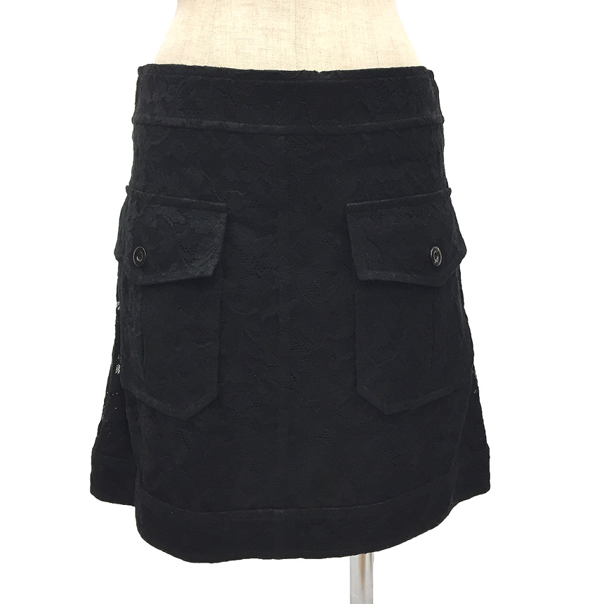 CHANELシャネルスカート34サイズブラック黒aq9422