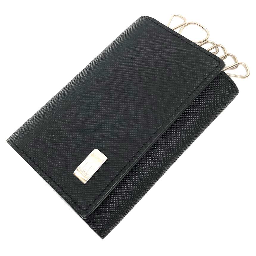 ダンヒル dunhill キーケース Plain プレーン 22R2P14PS ブラック メンズ【中古】dunhill 財布小物 aq12779