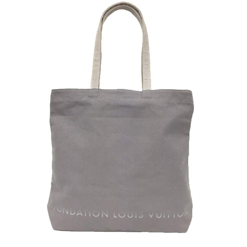 セール SALE パリ限定!ルイ・ヴィトン美術館 トートバック FONDATION LOUIS VUITTON キャンバス グレー【美品】【中古】ルイヴィトン バッグ メンズ レディース ユニセックス 男女兼用 aq10662|ブランド&着物館アクアン京や
