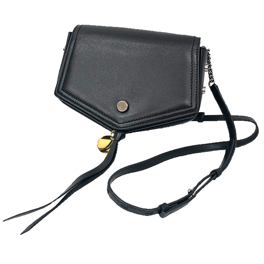 JIMMY CHOO　ジミーチュウ　Arrow　アロー　ショルダーバッグ　ポシェット　レザー　ブラック　黒【美品】【中古】ジミーチュー　バック　レディース aq12216