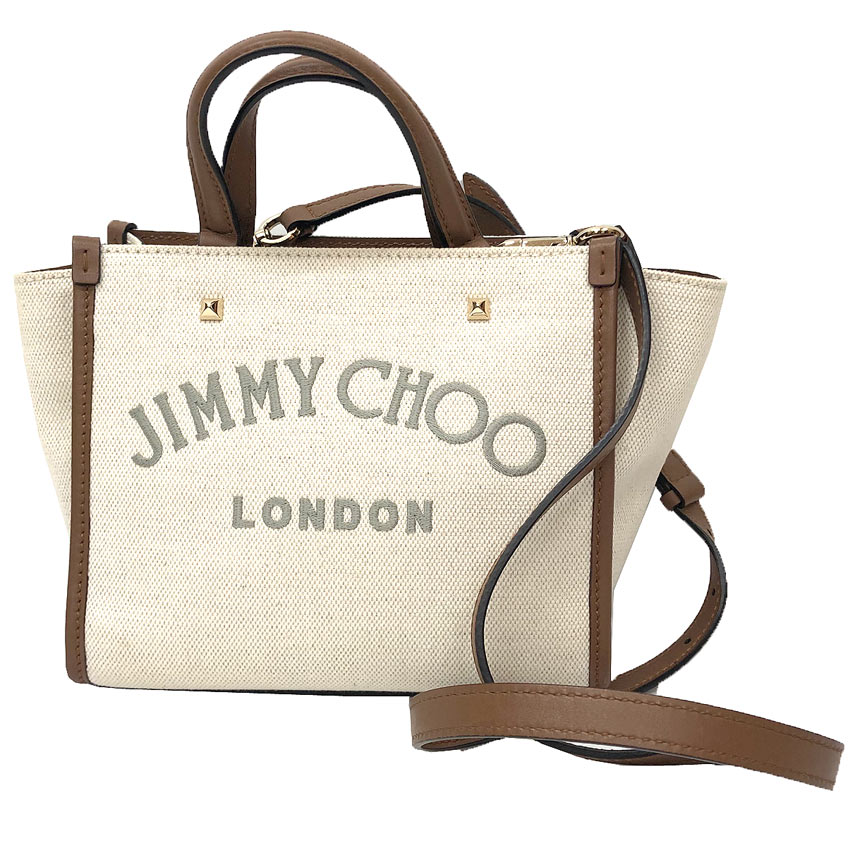 JIMMY CHOO ジミーチュウ ヴァレンヌ 大通り VARENNE TOTE S トートバッグ ショルダーバッグ【新古品】【美品】【中古】ジミーチュー うしろ側 レディース  aq12614
