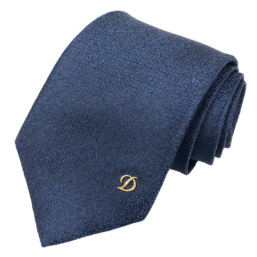 S.T.Dupont　デュポン　ネクタイ　ネイビー　メンズ【未使用】【新古品】【中古】デュポン　メンズ　衣類小物 　aq12591