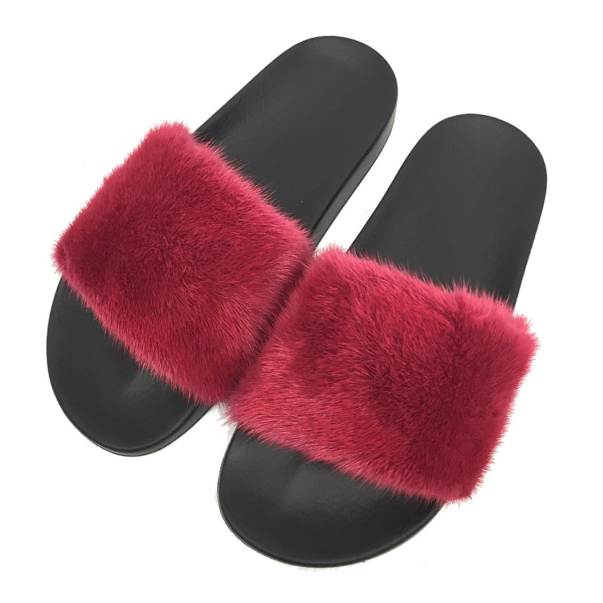 セール　GIVENCHY　ジバンシィ　ジバンシー　ファー　スライドサンダル　38サイズ　SANDALE SLIDE BE08209806-653　ROSE FIGUE【未使用】【新古品】【中古】aq6820