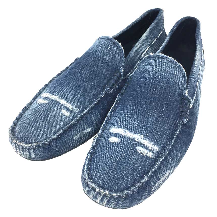 セール　SALE　TOD'S　トッズ 　デニム　ドライビングシューズ　XXM0GW0X920IUB01EE　表記サイズ11　日本サイズ30cm　メンズ　ブルー　【新品未使用】【新古品】【美品】TOD'S　靴　メンズ　aq10305｜ブランド＆着物館アクアン京や 17,424円