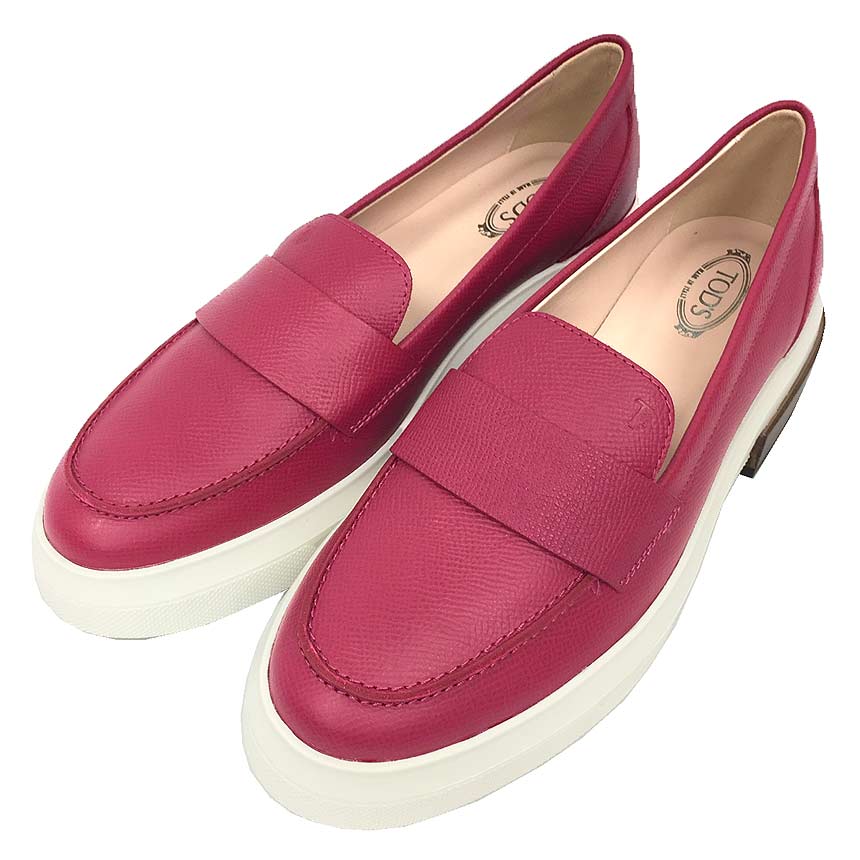セール　TOD'S　トッズ 　ローファー/コインローファー　XXW92B0Y41Z6VAR603 　39.5　日本サイズ26.5cm　ボルドー【未使用】【新古品】【中古】TOD'S　靴　レディース　aq9633