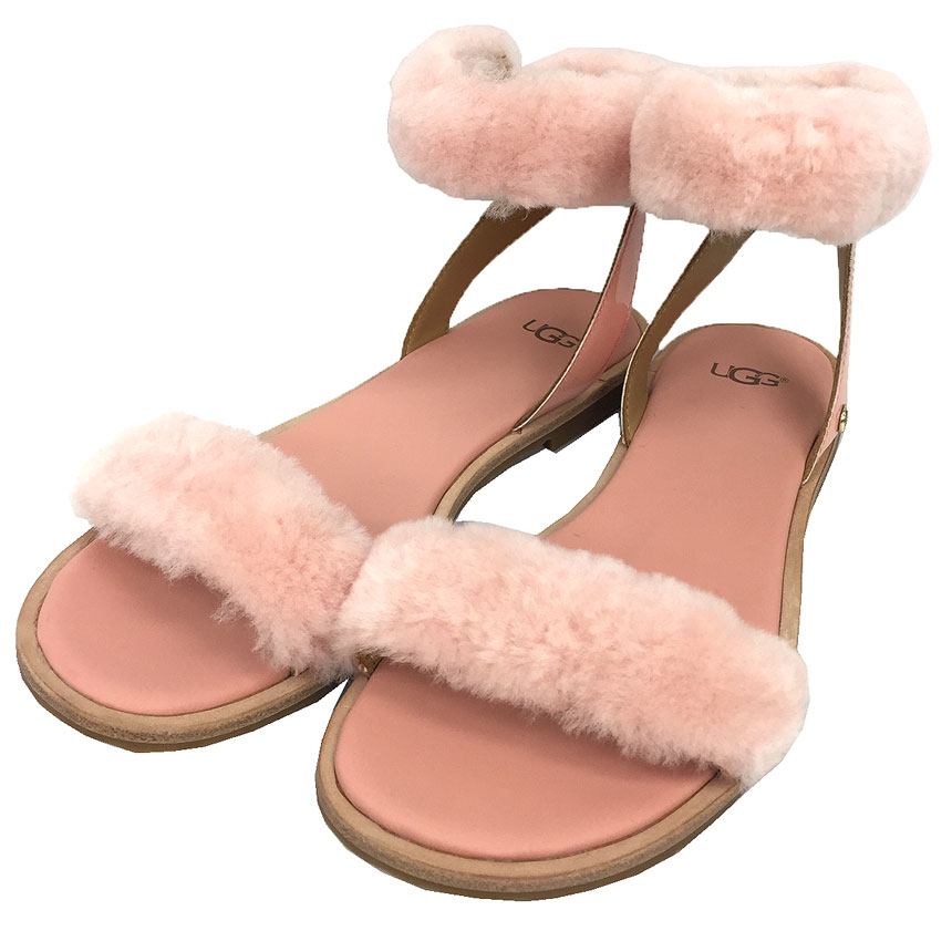 楽天市場】UGG アグ サンダル FLUFFITA ピンク 23.0cm ロゴ
