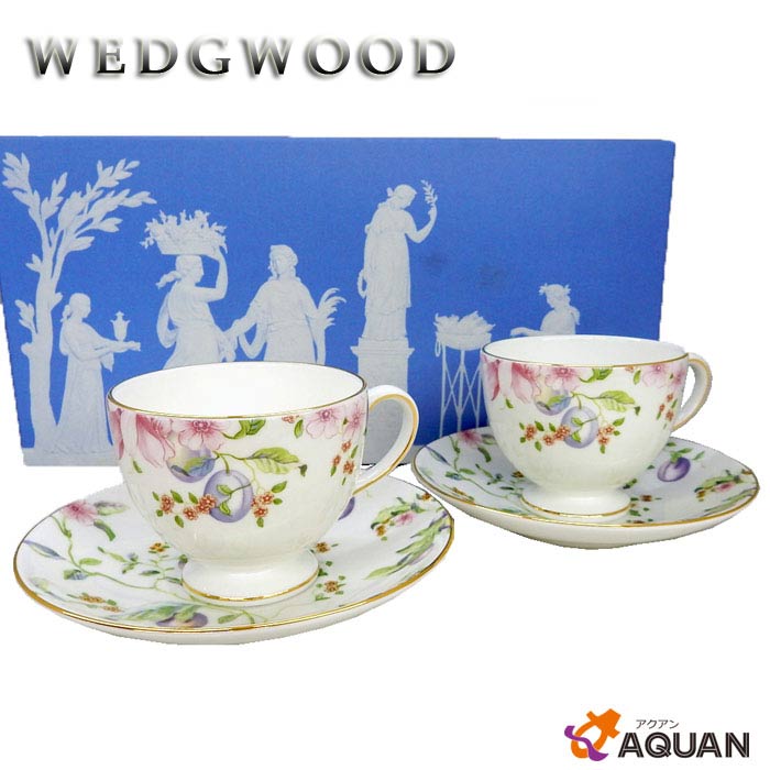楽天市場 スーパーsaleaq1068wedgwood ウェッジウッドsweet Plum スウィート プラムカップ ソーサー リー ペア 2客セット洋食器 ギフト インテリア 雑貨 新古品 未使用 中古 ブランド 着物館アクアン京や