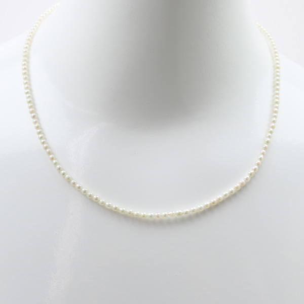 【楽天市場】真珠 パール ネックレス あこや真珠 パールネックレス 2.5mm-3mm ベビーパール ホワイトカラー シルバー アコヤ本真珠