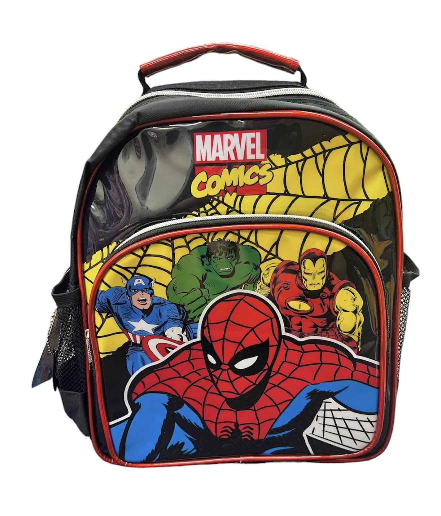 スパイダーマン　リュック　（4ヒーロー）　ハルク　アイアンマン　キャプテンアメリカ　ブラックレッド画像