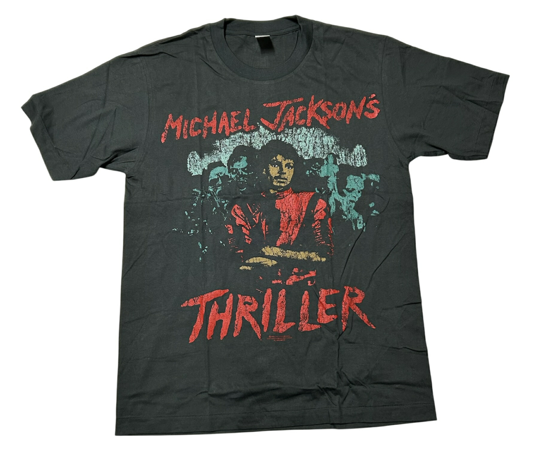 【1213】MICHAEL JACKSONマイケルジャクソンスリラーT半袖黒L Michael Jackson x atmos THRILLER TEE BLACK（マイケル