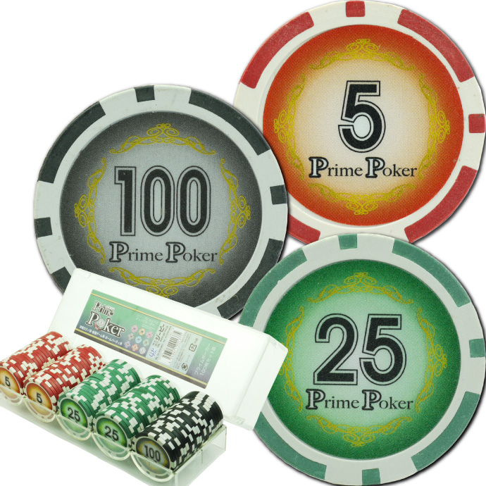 最安値に挑戦】 本格カジノチップ100枚セットB プライムポーカーカジノ