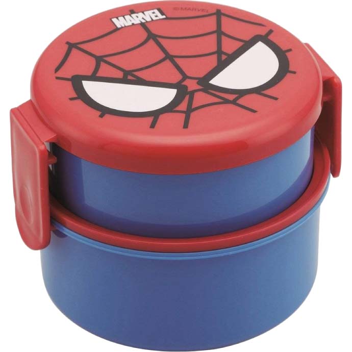 【マラソン全品P10倍 2/4〜2/10限定】スパイダーマン 丸型ランチボックス 弁当箱 500ml ONWR1 キャラクターグッズ お子様用お弁当箱 ミニフォーク付 Sk1459画像