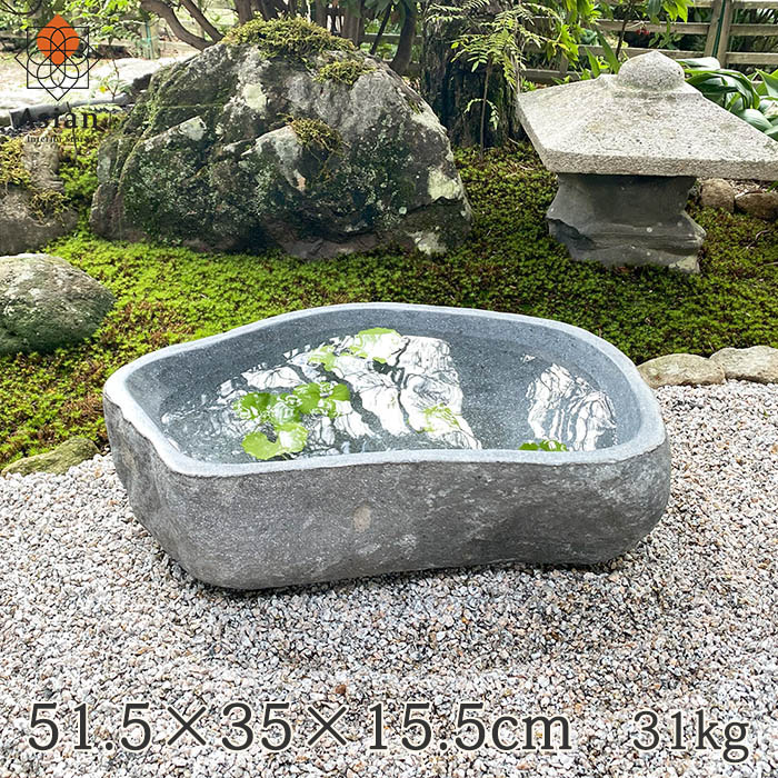 楽天市場】手水鉢 つくばい （59×42×16cm 40kg 大理石C） 【 睡蓮鉢 水鉢 メダカ鉢 金魚鉢 ビオトープ スイレン鉢 ハス鉢 坪庭  和風 庭 水盤 おしゃれ ガーデニング 花器 大型 めだか鉢 石 アジアン バリ インテリア 和モダン 屋外 】 : アジアンインテリアストア