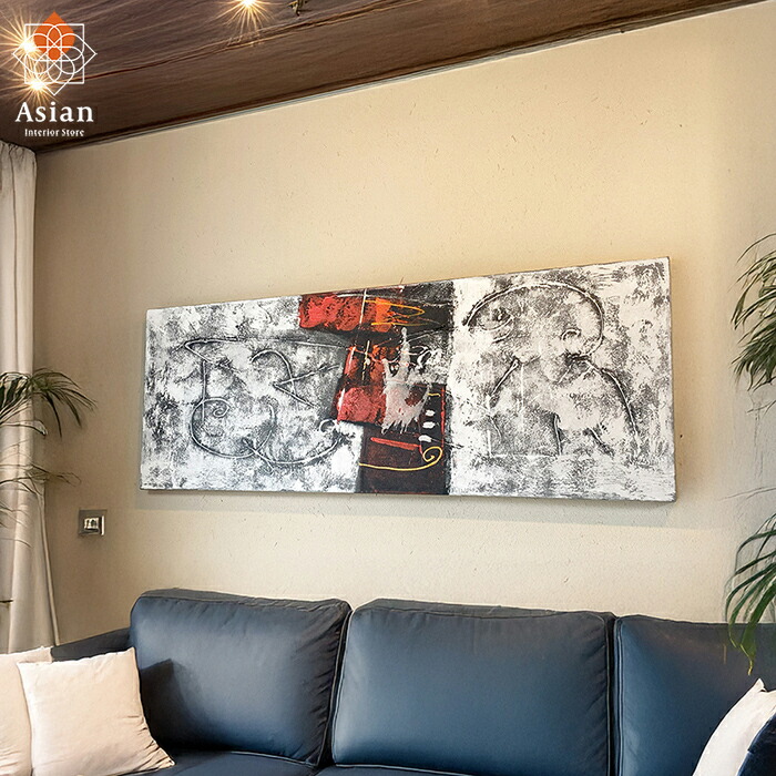 楽天市場】バリ島の絵画 120×45cm 12 【 絵画 インテリア 玄関 絵